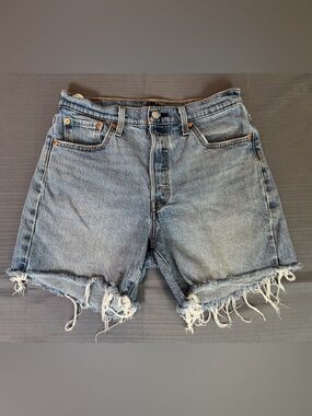 Levi’s 501 Cutoff Shorts W29 Light Wash High Rise Raw Hem Denim Shorts